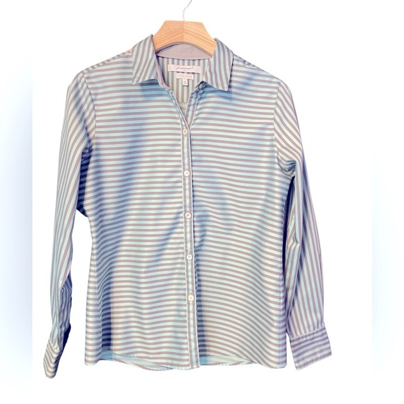 Foxcroft Heritage Non-Iron Button Down Blouse 8P EUC - Picture 6 of 11